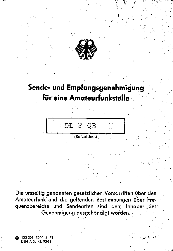 German License ticket